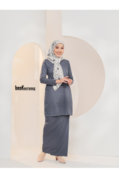 CIK KALSOM KURUNG DARK GREY